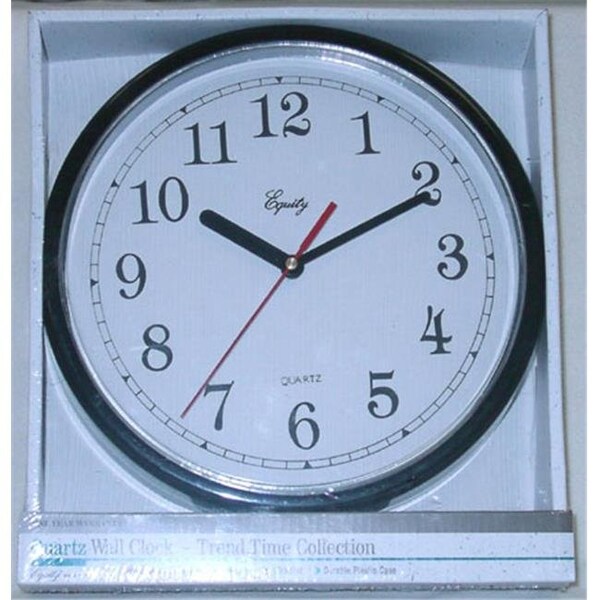 Equity By La Crosse Equity By La Crosse 8.25in. Black Frame Quartz Wall Clock 25013 25013 - main